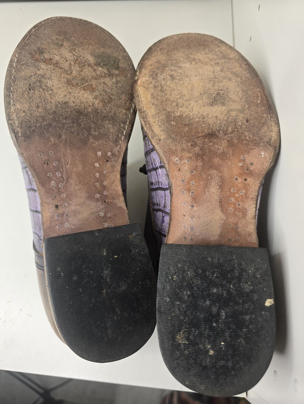 Freebird Mabel  Brown/Purple Croc-Embossed Shoe - Picture 8 of 8